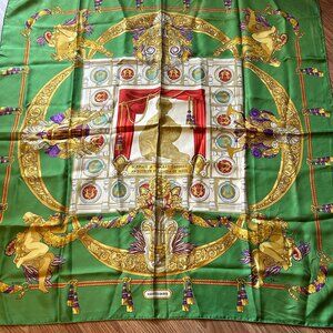 Stunning Hermes Paris silk scarf made in France